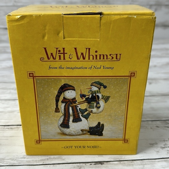 Wit & Whimsy Got your Nose Snowman Figurine 2004 Ned Young by Lang - Picture 9 of 10